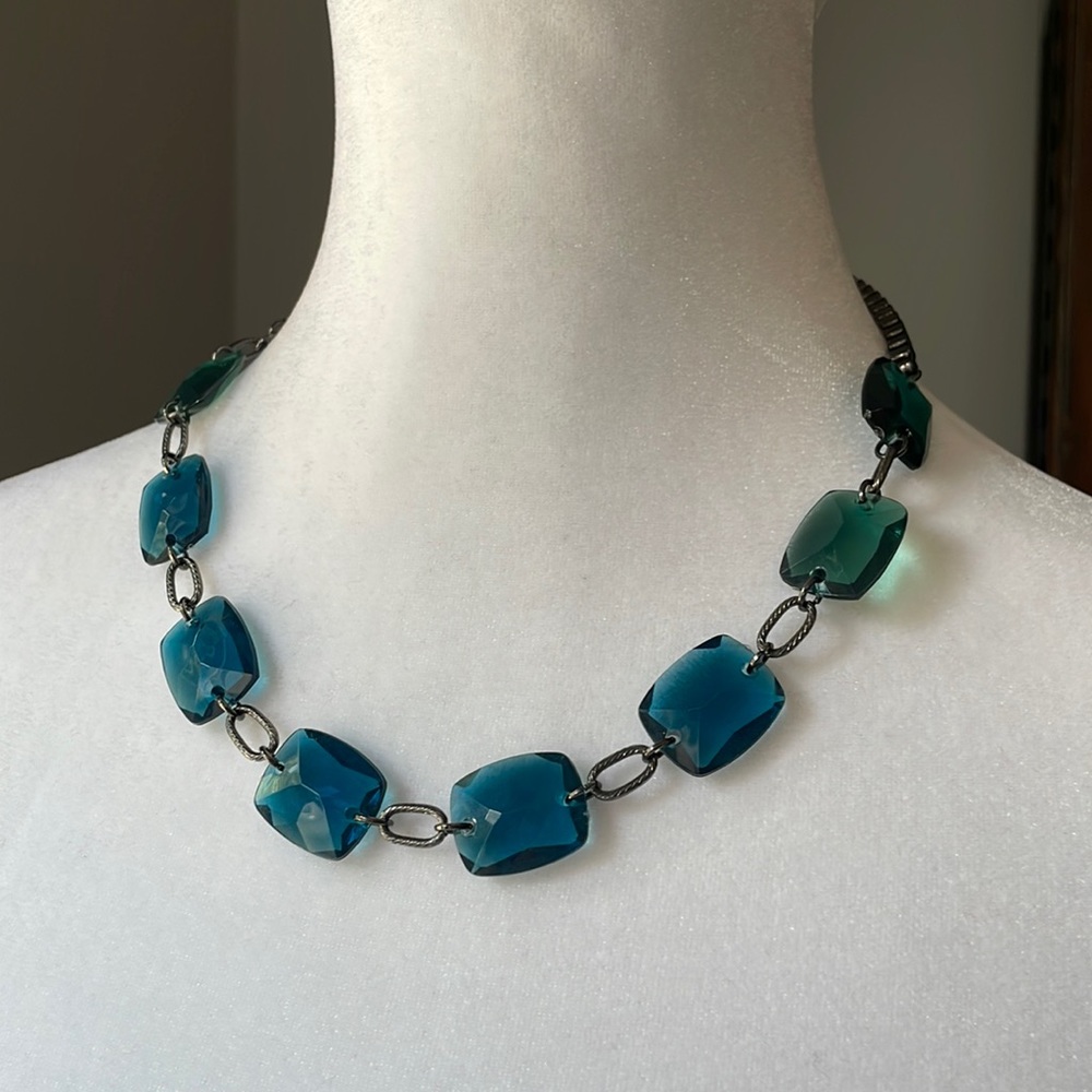 Costume Jewelry Square Beaded Necklace